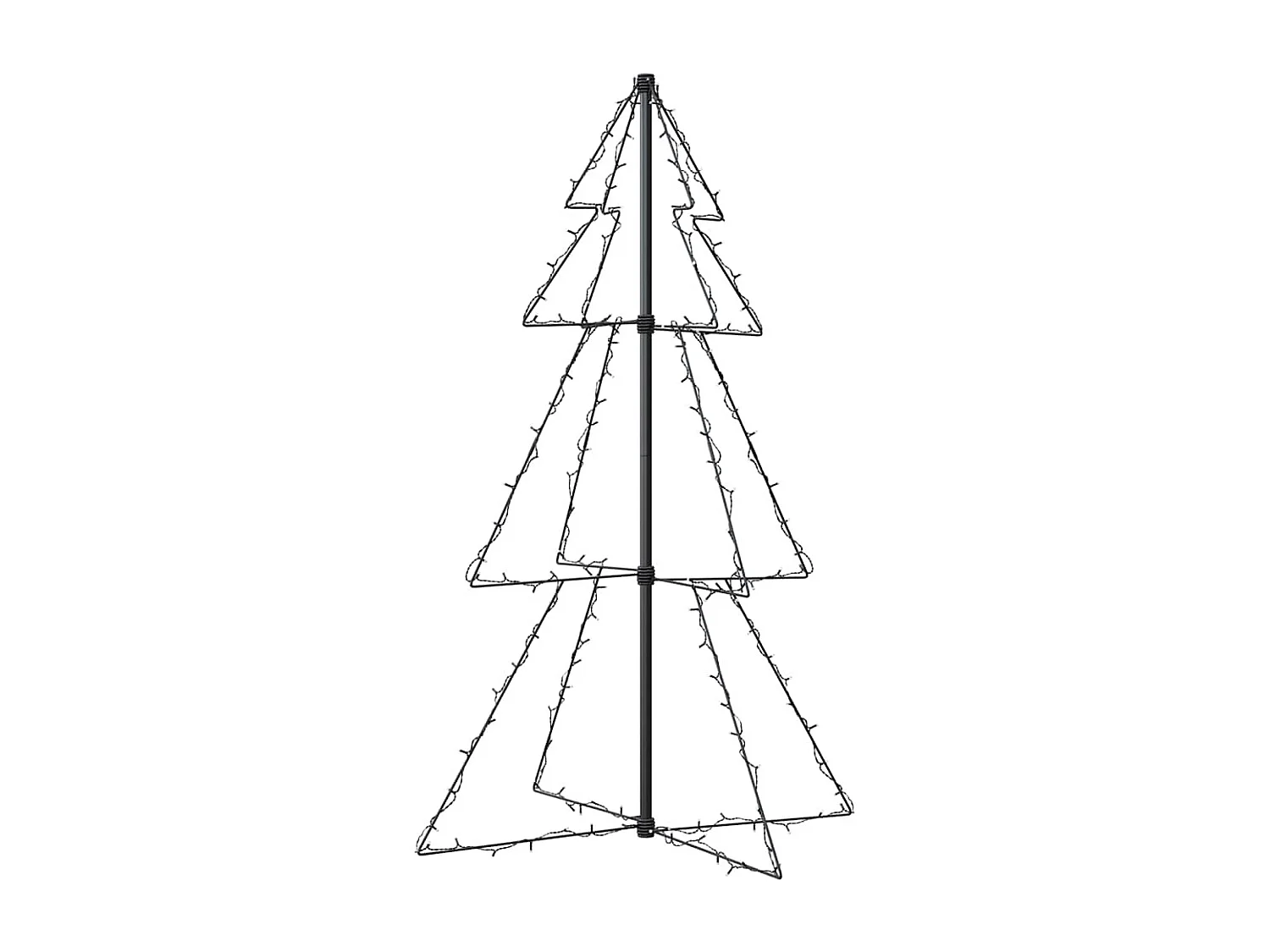 Kegelkerstboom 160 LED's binnen en buiten 78x120 cm