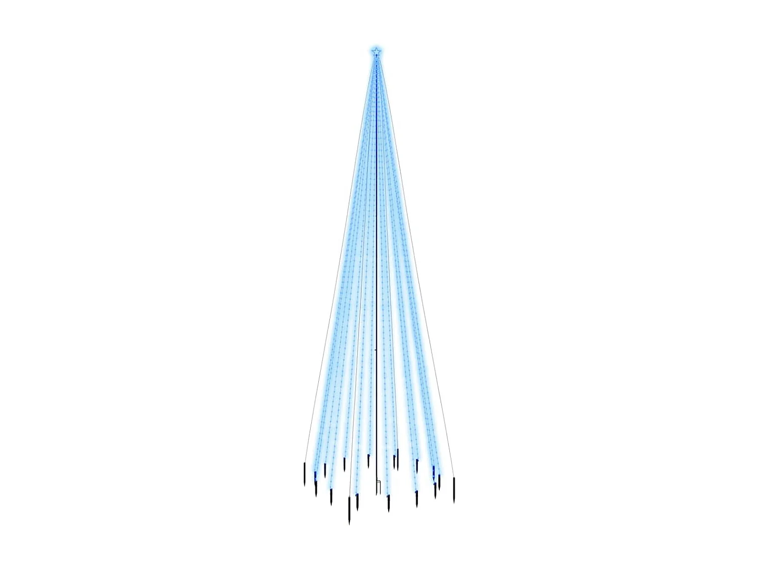 Kerstboom met grondpin 1134 LED's blauw 800 cm