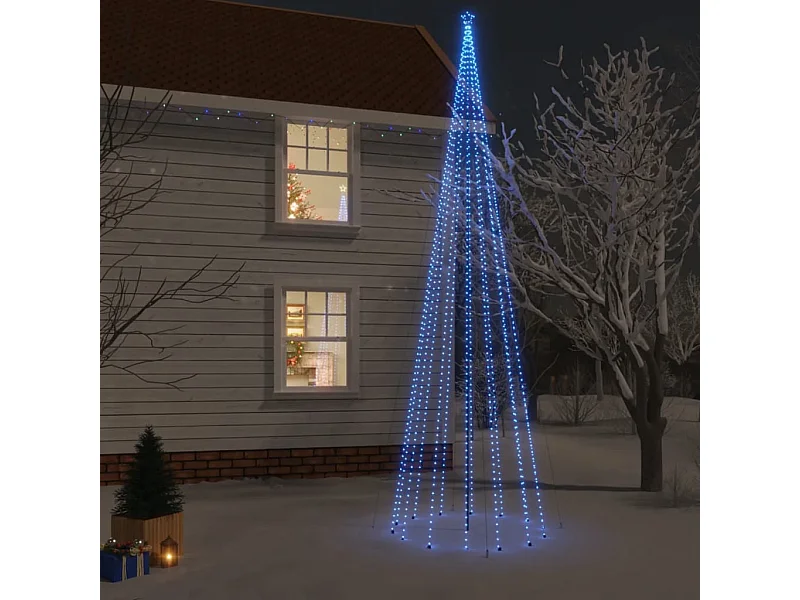 Kerstboom met grondpin 1134 LED's blauw 800 cm
