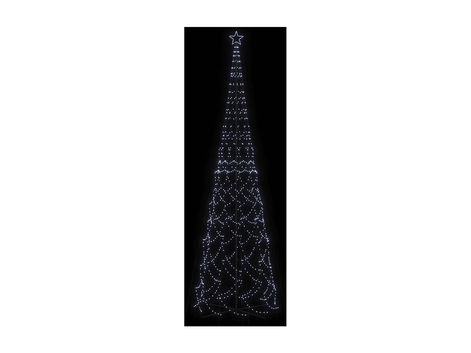Arbre de Noël cône 3000 LED Blanc froid 230x800 cm