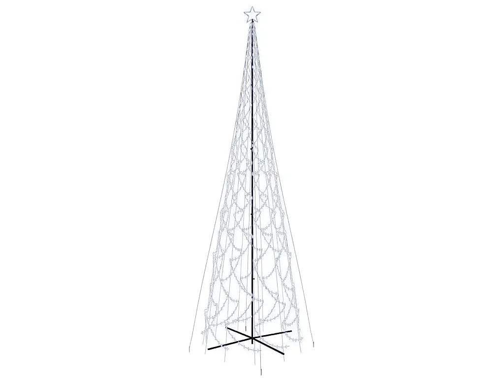 Kegelkerstboom 3000 LED's koudwit 230x800 cm
