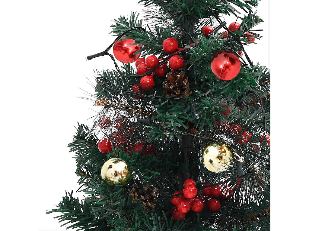 Arbre de Noël artificiel pré-éclairé d'allée 2 pcs 76 cm PVC
