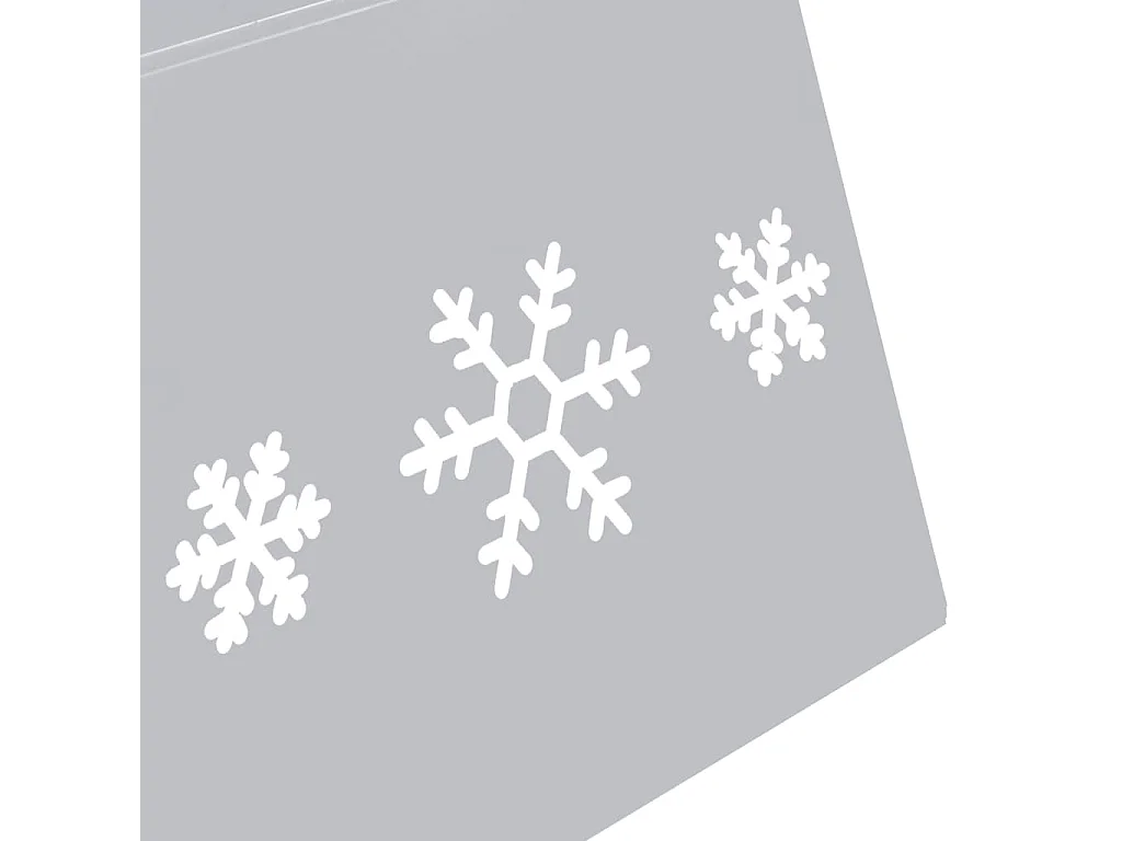 Falda del árbol de Navidad plateada y blanca Ø68x25 cm