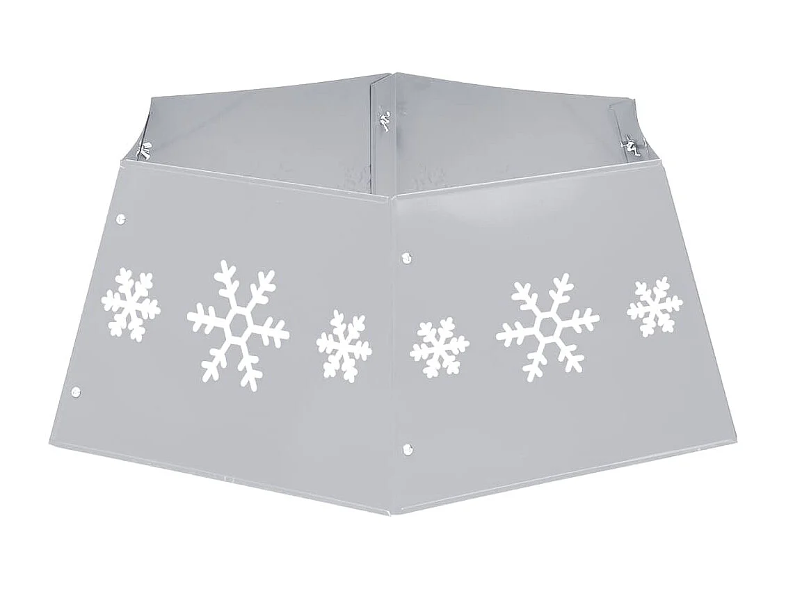 Jupe de sapin de Noël Argenté et blanc Ø68x25 cm