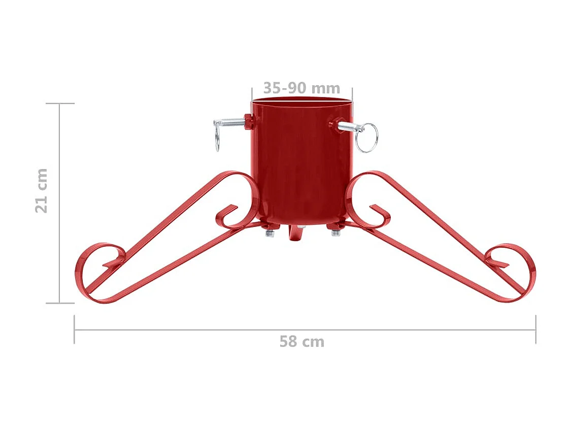 Kerstboomstandaard 58x58x21 cm rood