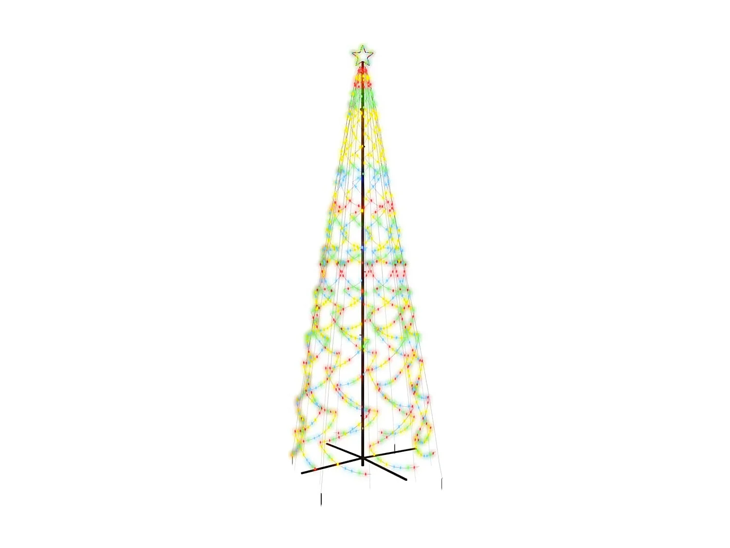 Arbre de Noël cône 1400 LED Colorées 160x500 cm