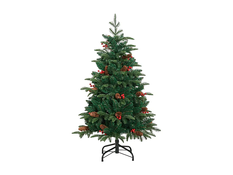 Künstlicher Weihnachtsbaum Klappbar mit Zapfen & Beeren 150 cm