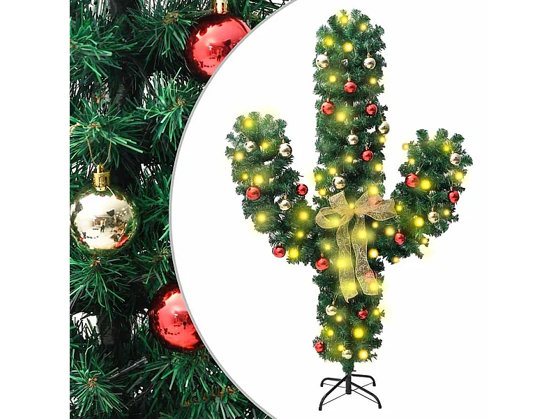 Cato de Natal com suporte e LEDs PVC 150 cm verde