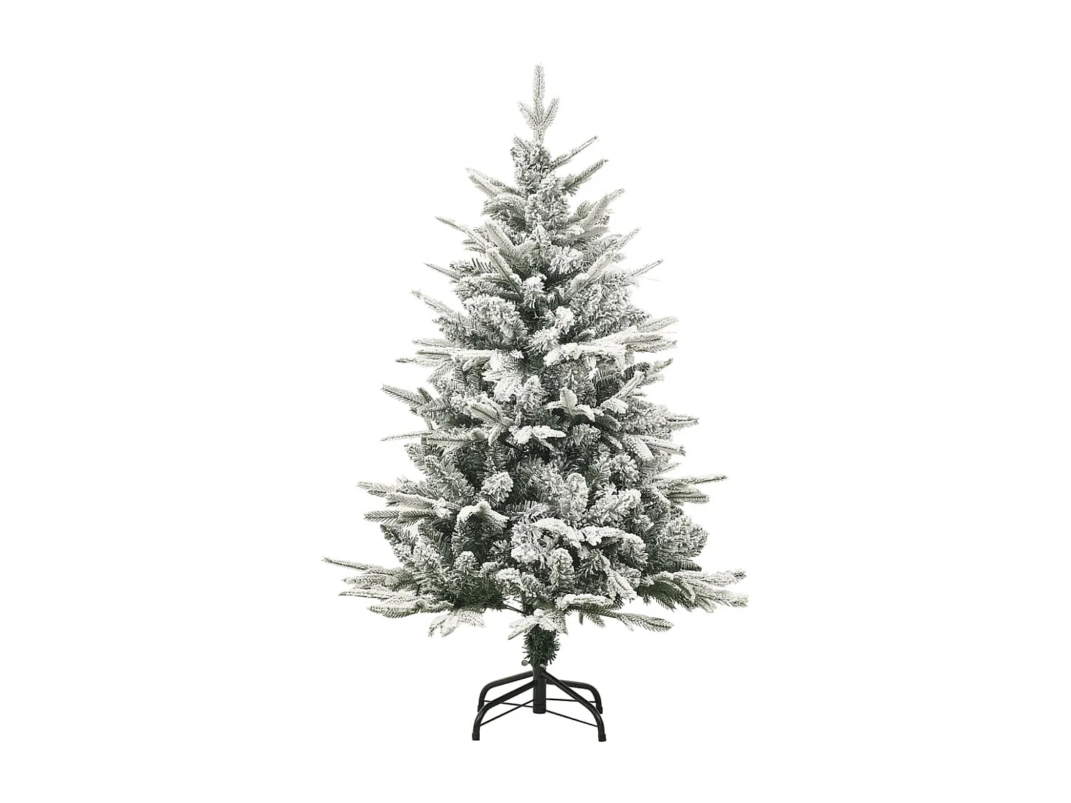 Árvore de Natal artificial com neve 120 cm PVC & PE verde