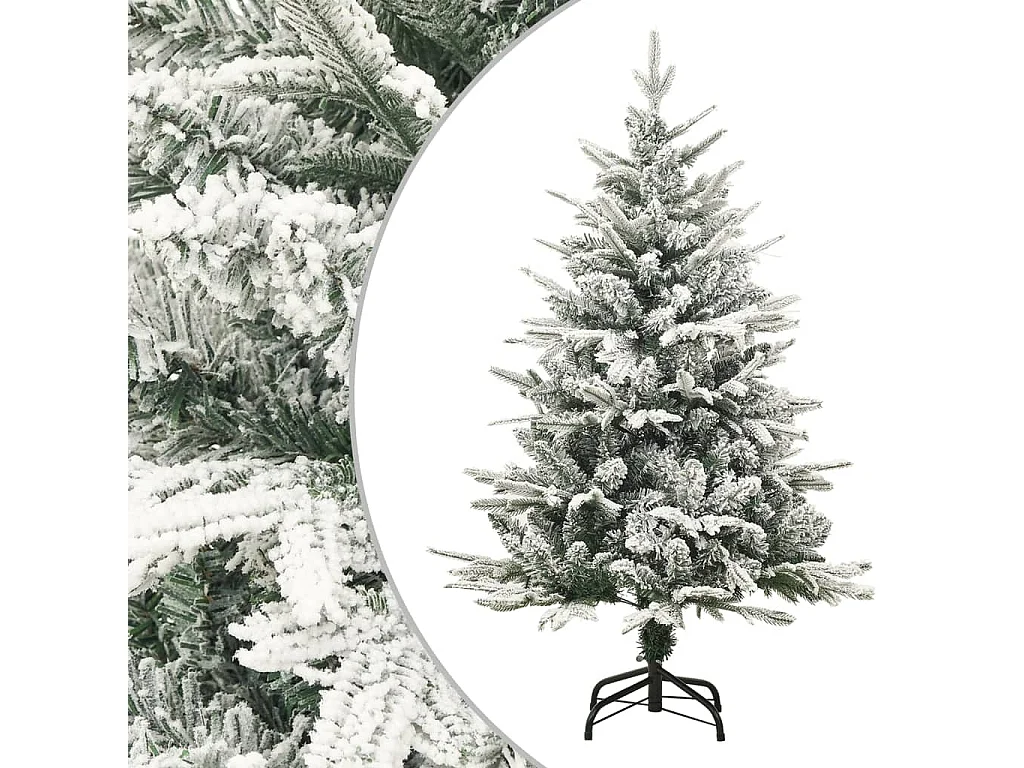 Sapin de Noël artificiel à flocons de neige Vert 120 cm PVC/PE