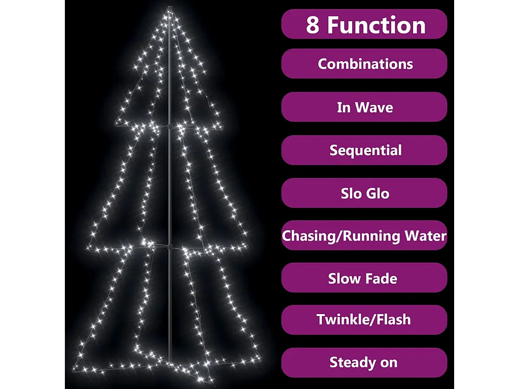 Weihnachtsbaum in Kegelform 300 LEDs Indoor & Outdoor 120x220cm