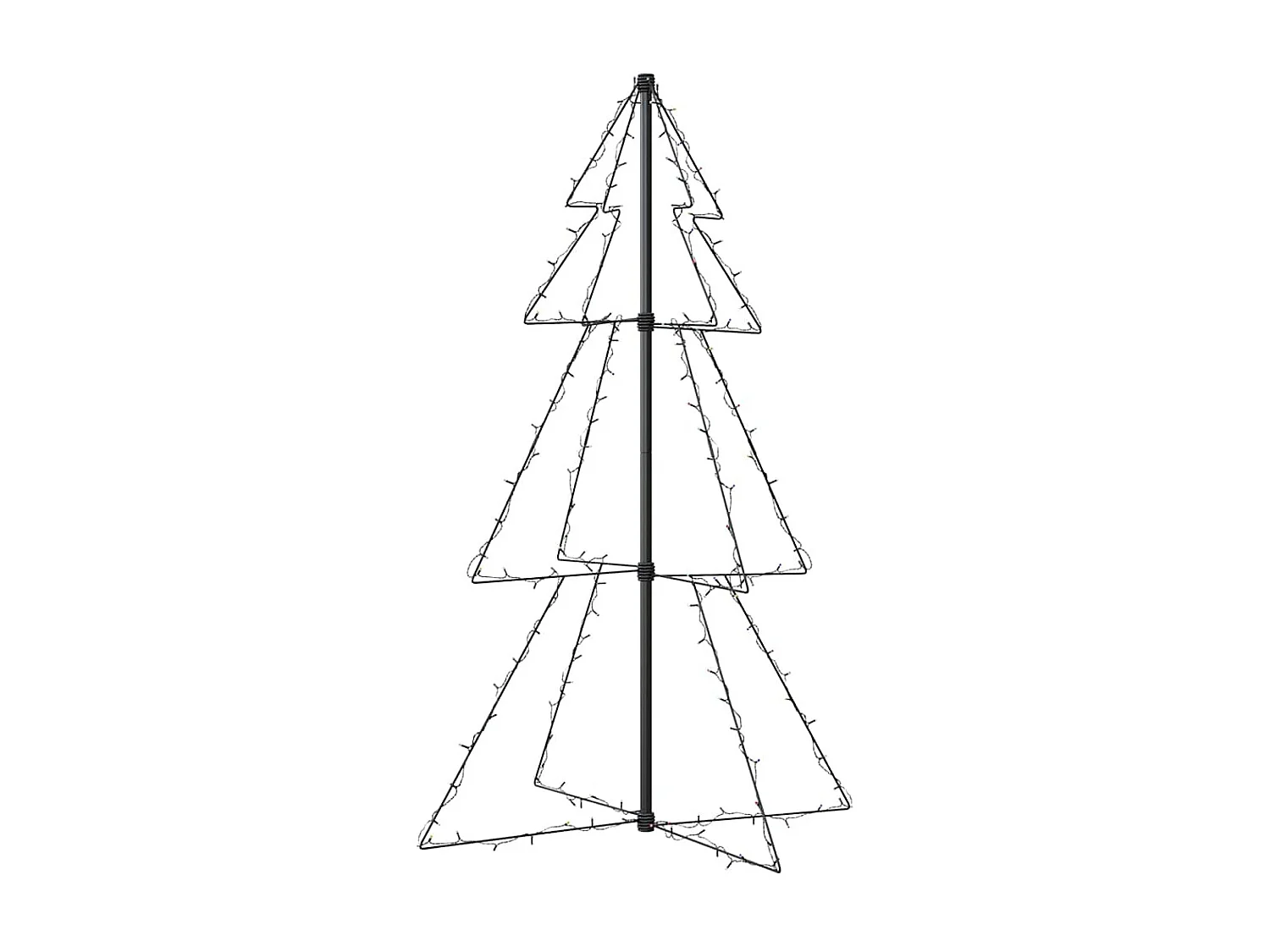 Arbre de Noël cône 160 LED d'intérieur/d'extérieur 78x120 cm