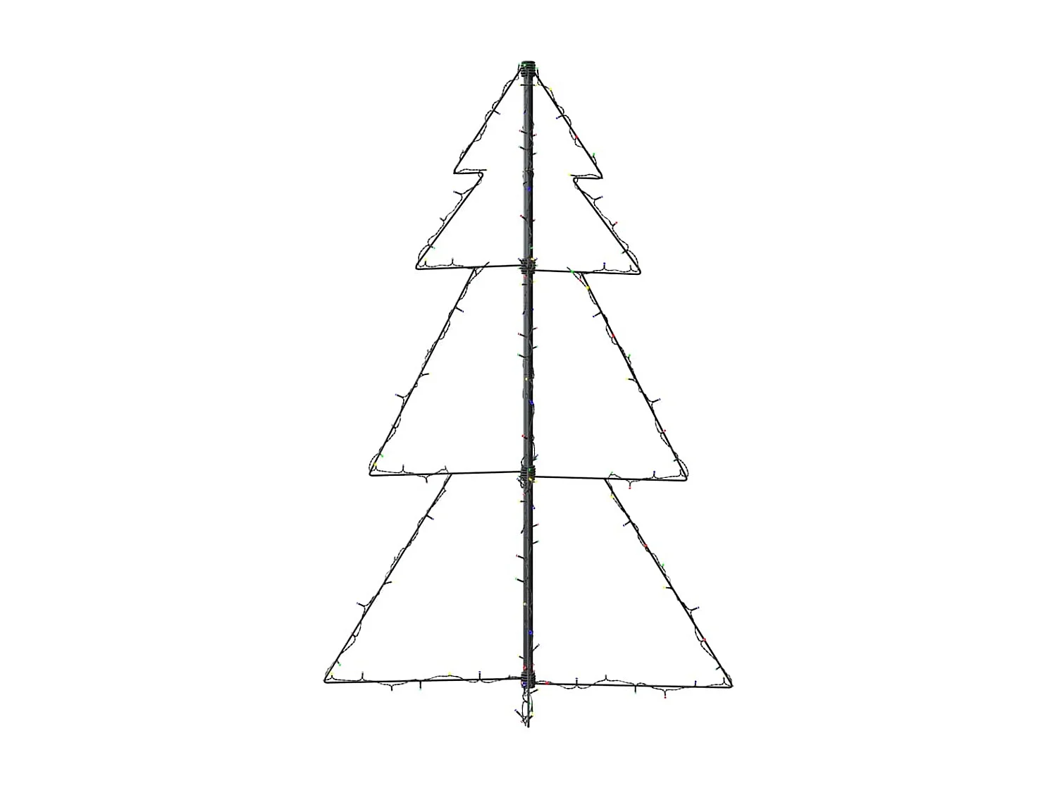 Kegelkerstboom 160 LED's binnen en buiten 78x120 cm
