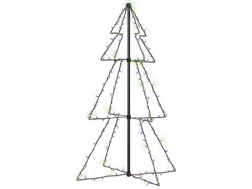 Arbre de Noël cône 160 LED d'intérieur/d'extérieur 78x120 cm