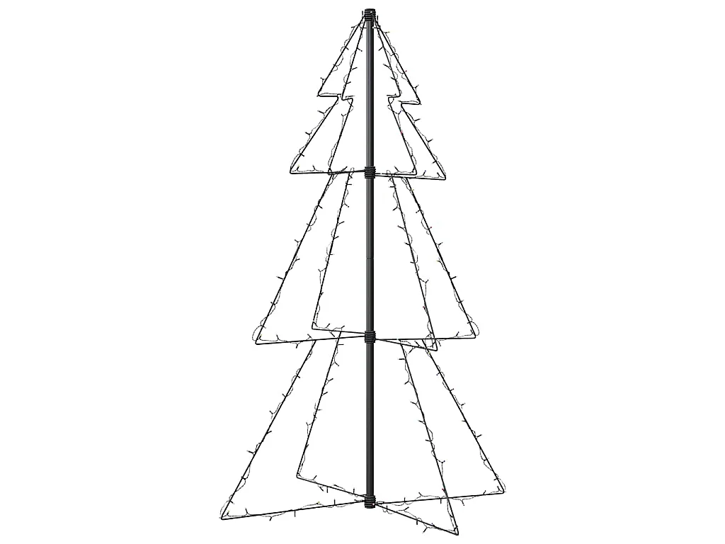 Arbre de Noël cône 160 LED d'intérieur/d'extérieur 78x120 cm