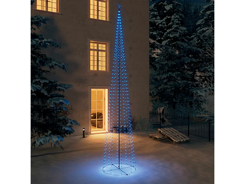 Weihnachtsbaum Kegelform 752 LEDs Deko Blau 160x500 cm