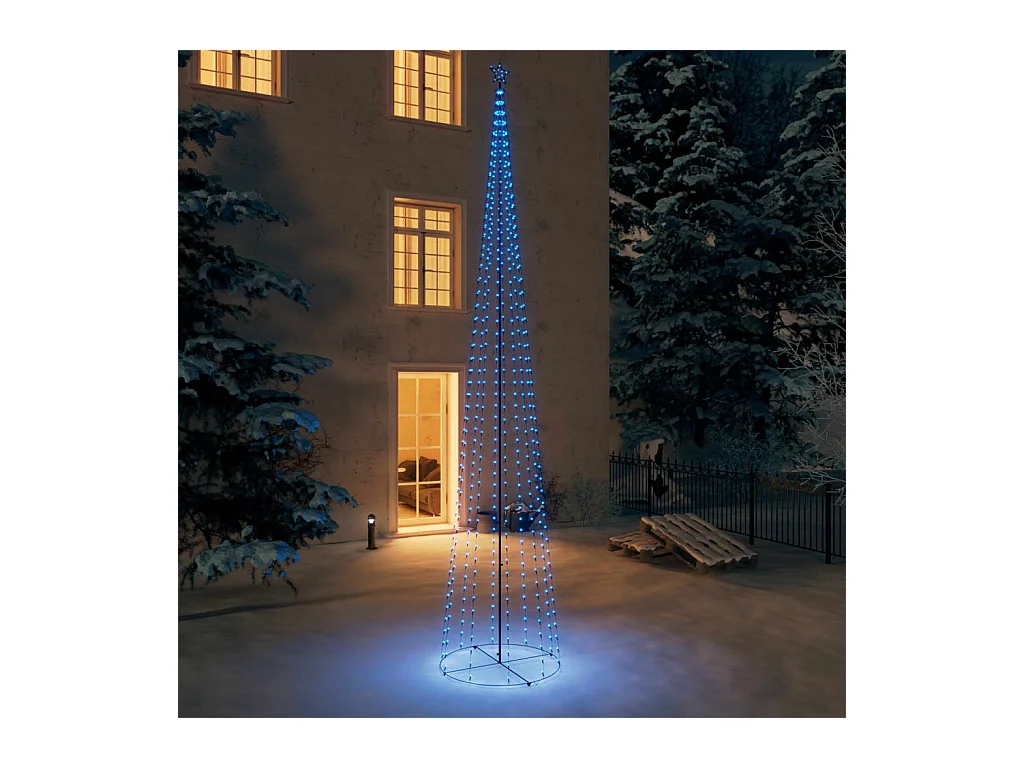Kegelkerstboom 752 blauwe LED's 160x500 cm