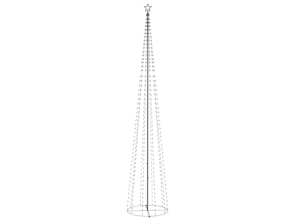 Albero di Natale a Cono con 752 LED Blu 160x500 cm
