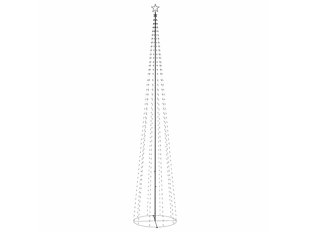 Sapin de Noël cône 752 LED bleues Décoration 160x500 cm
