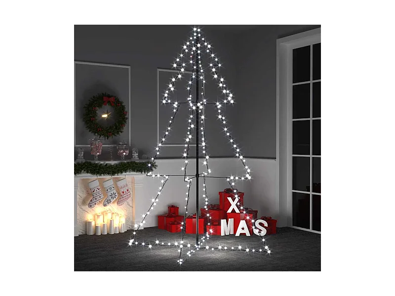 Arbre de Noël cône 240 LED d'intérieur/d'extérieur 118x180 cm