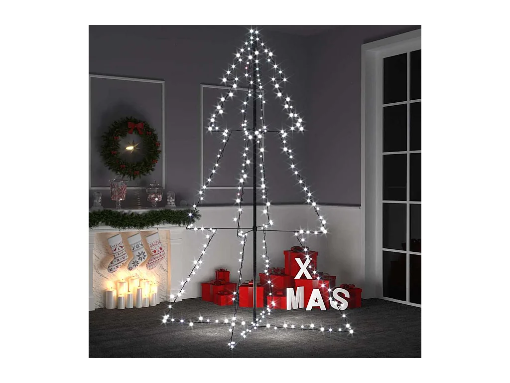 Arbre de Noël cône 240 LED d'intérieur/d'extérieur 118x180 cm