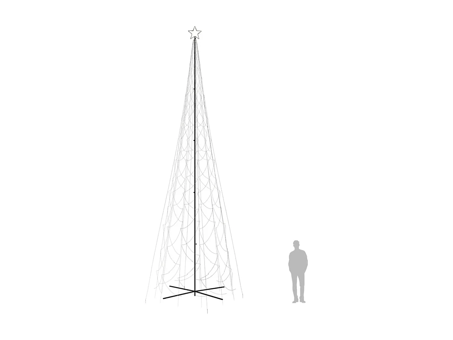 Kegelkerstboom 3000 LED's warmwit 230x800 cm