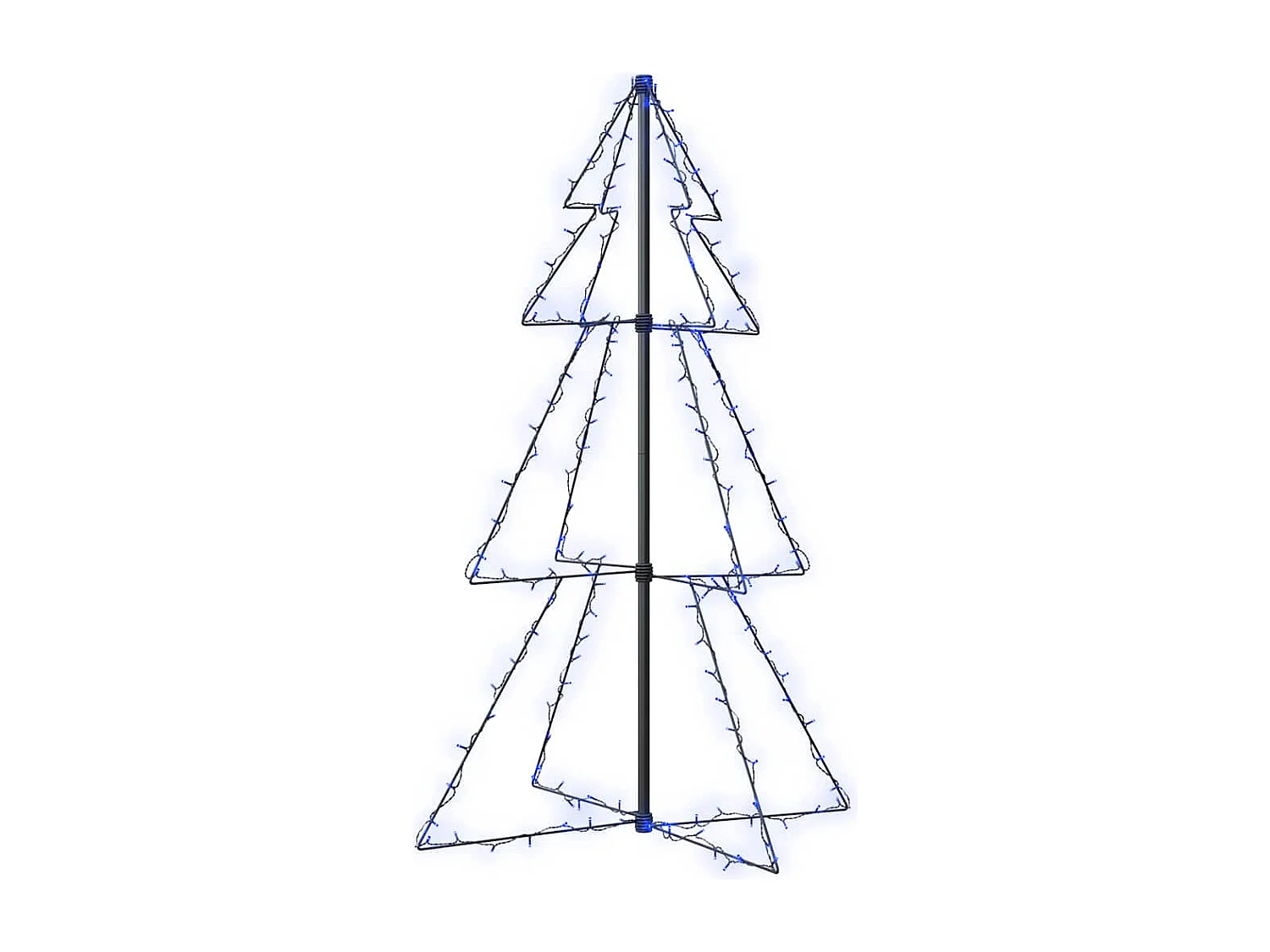 Arbre de Noël cône 160 LED d'intérieur/d'extérieur 78x120 cm