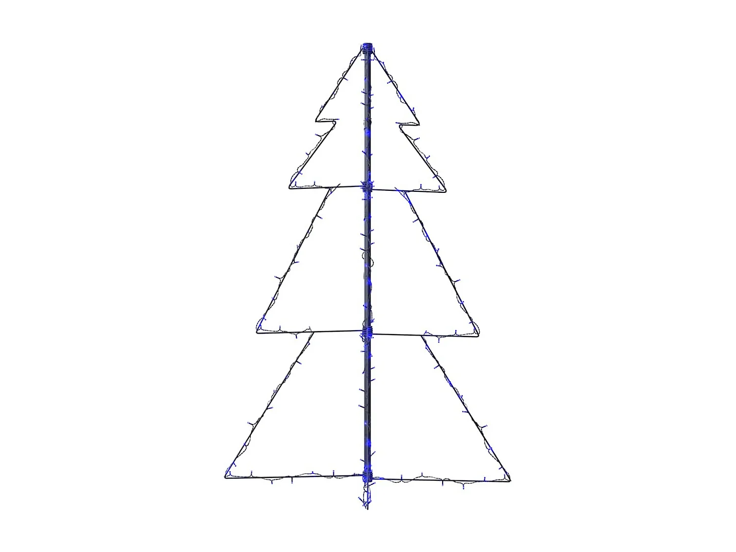 Arbre de Noël cône 160 LED d'intérieur/d'extérieur 78x120 cm