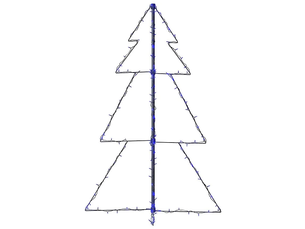 Kegelkerstboom 160 LED's binnen en buiten 78x120 cm