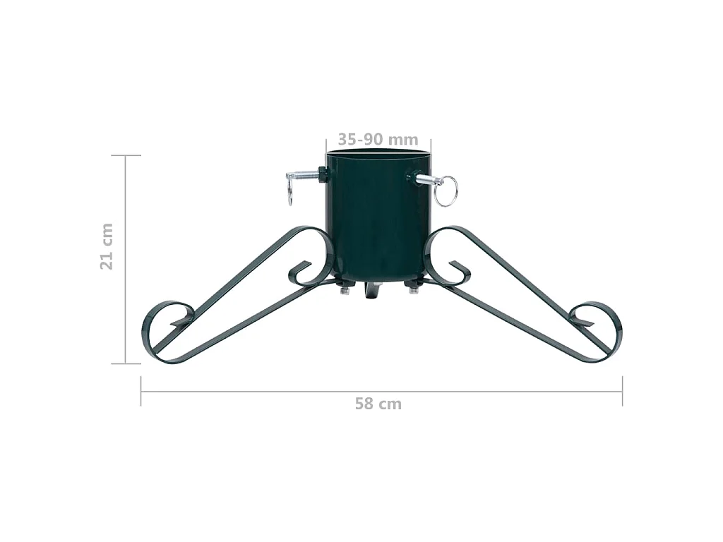 Suporte para árvore de Natal 58x58x21 cm verde