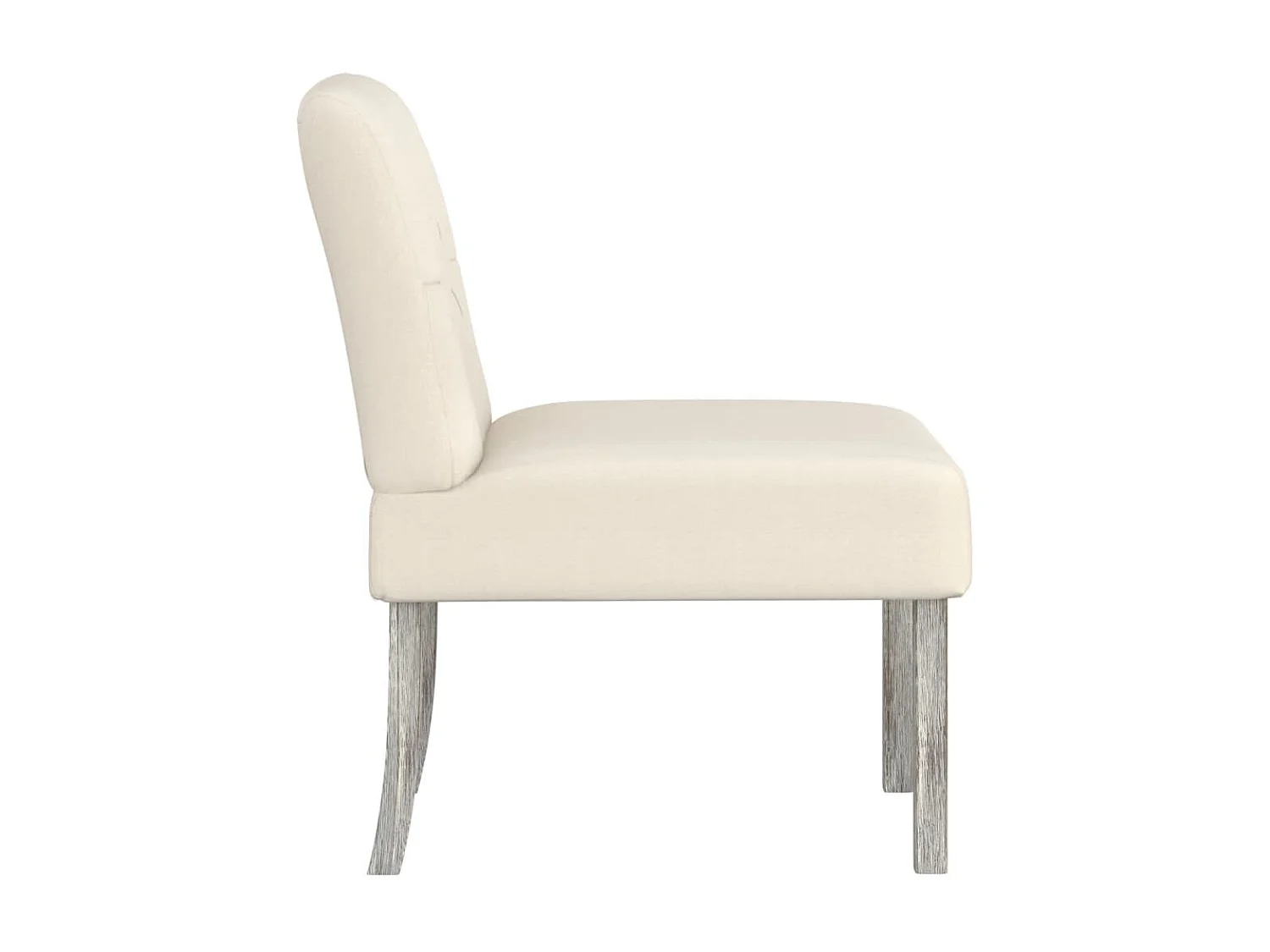 Sessel ohne Armlehne Leinen mit Knopfheftung