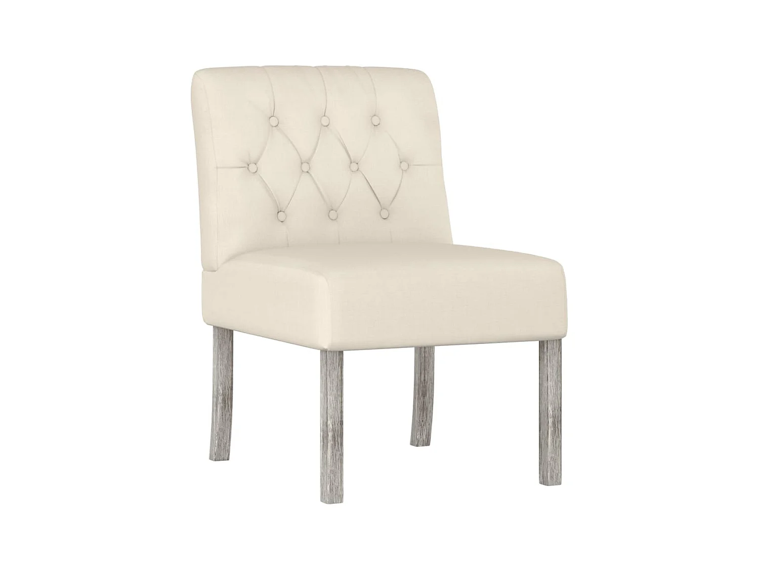 Fauteuil sans accoudoirs lin design de boutons