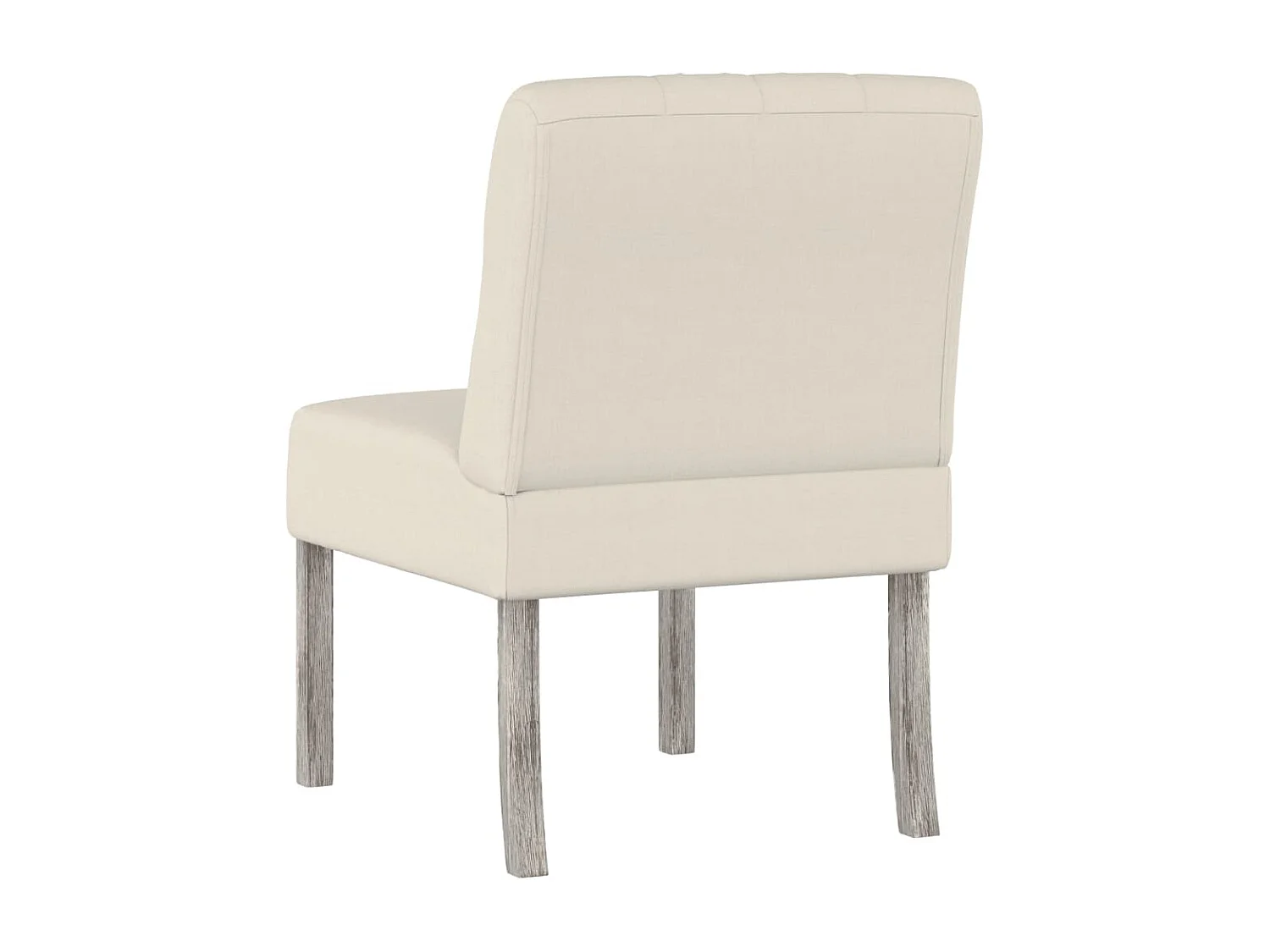 Fauteuil sans accoudoirs lin design de boutons