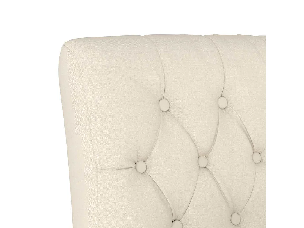 Fauteuil sans accoudoirs lin design de boutons