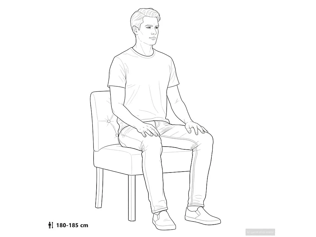 Fauteuil sans accoudoirs lin design de boutons