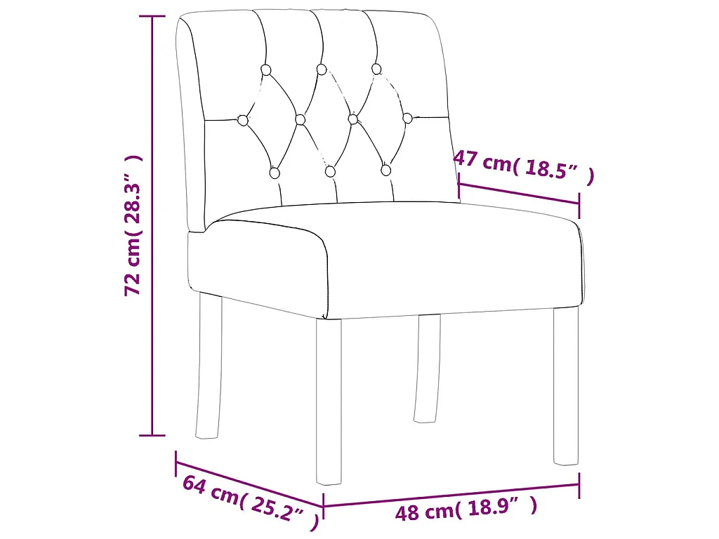 Cadeirão linho design de botões