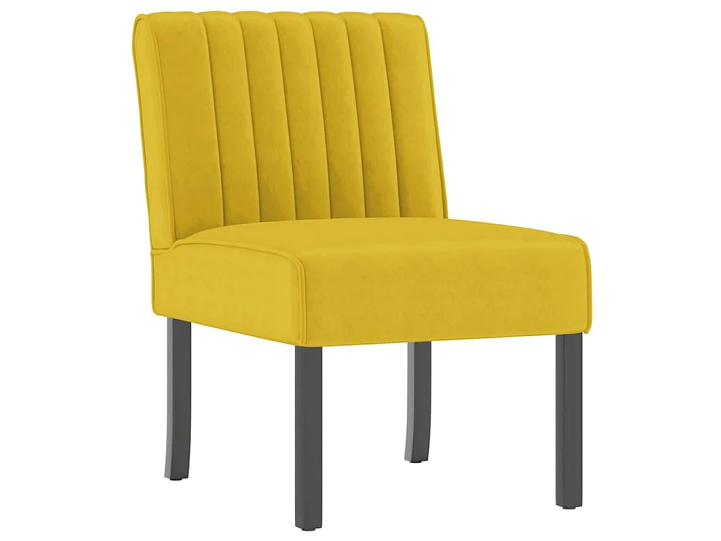 Sedia Pantofola Gialla in Velluto