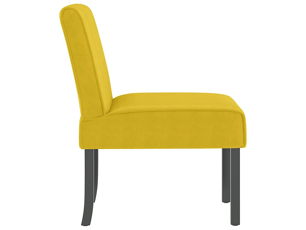 Sedia Pantofola Gialla in Velluto