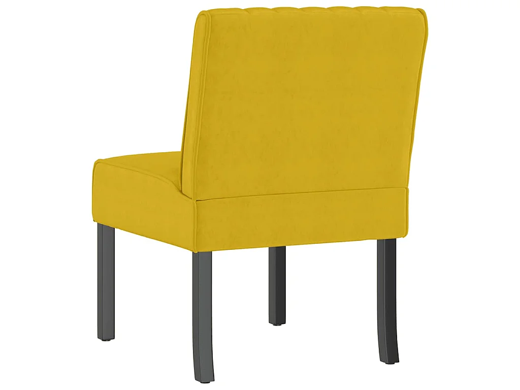 Sedia Pantofola Gialla in Velluto