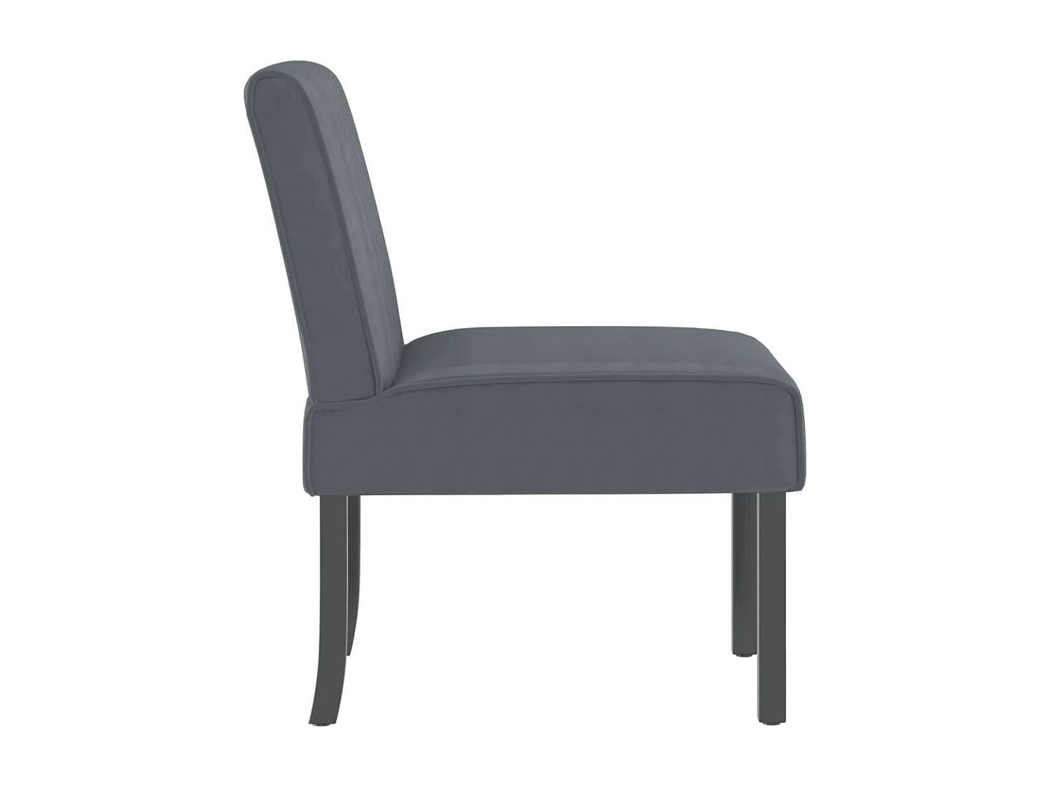 Sedia Pantofola Grigio Scuro in Velluto