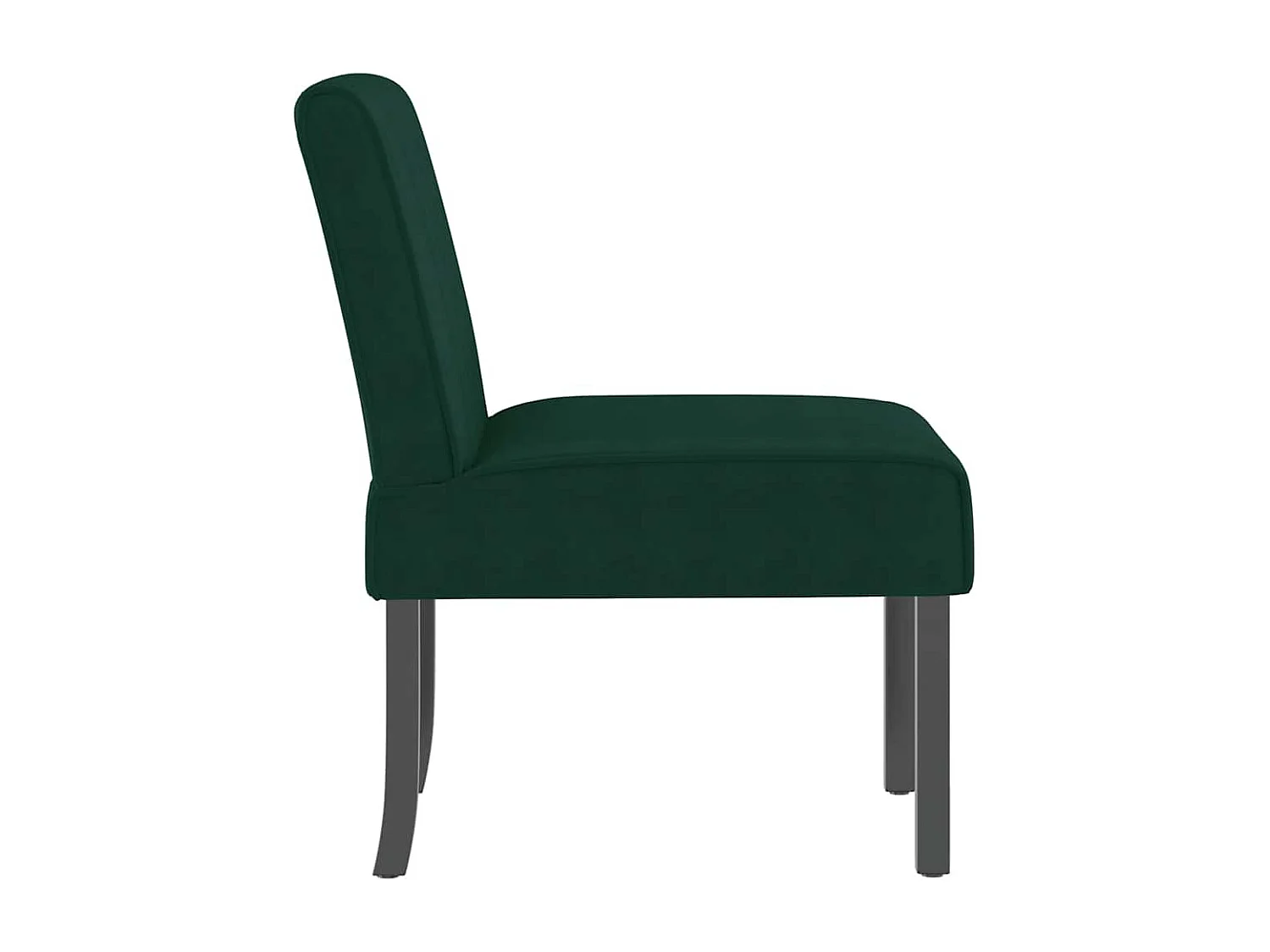 Fauteuil sans accoudoirs vert foncé velours