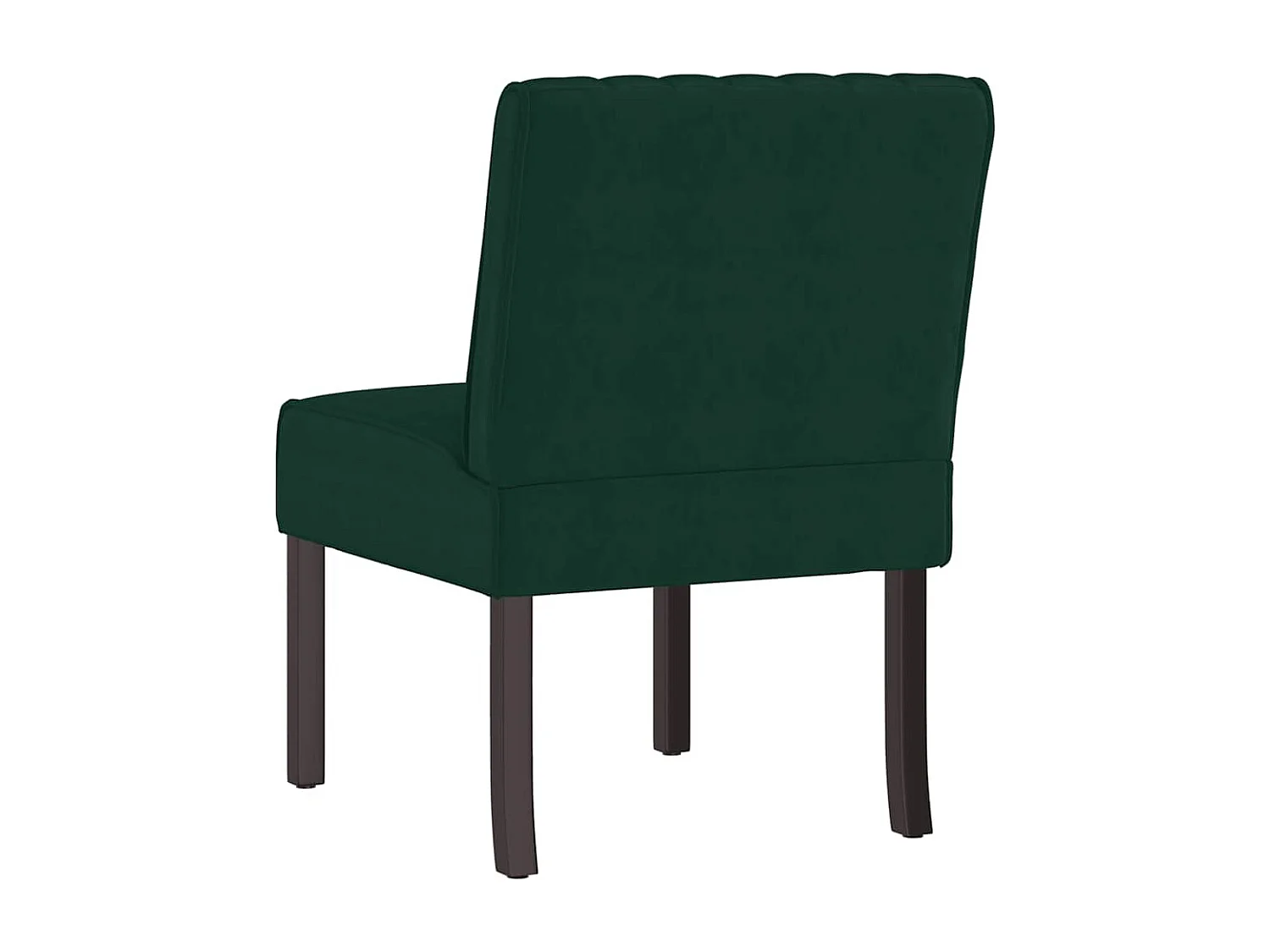Fauteuil sans accoudoirs vert foncé velours