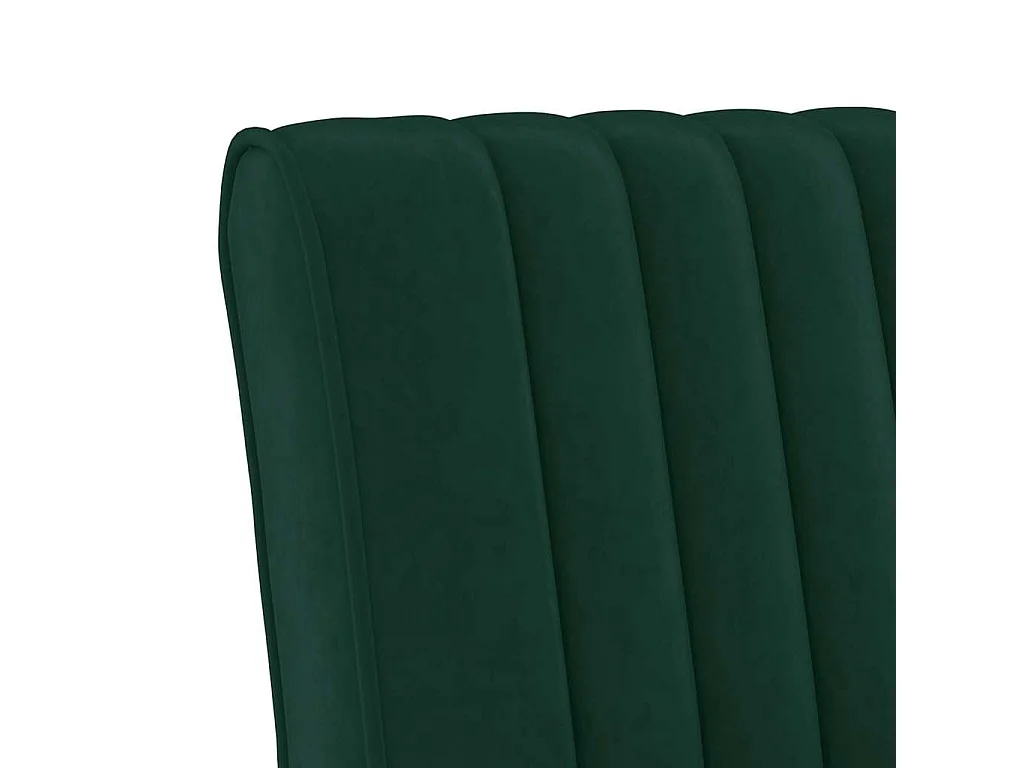Fauteuil sans accoudoirs vert foncé velours