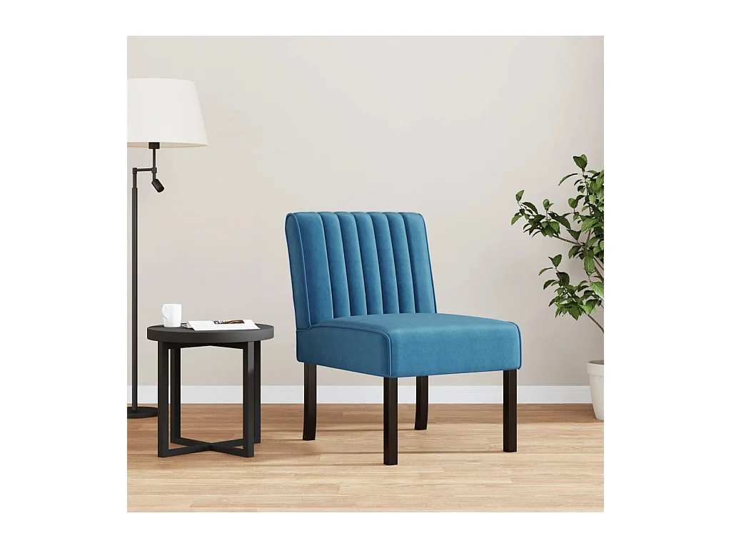 Sedia Pantofola Blu in Velluto