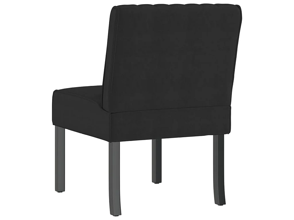 Sedia Pantofola Nera in Velluto