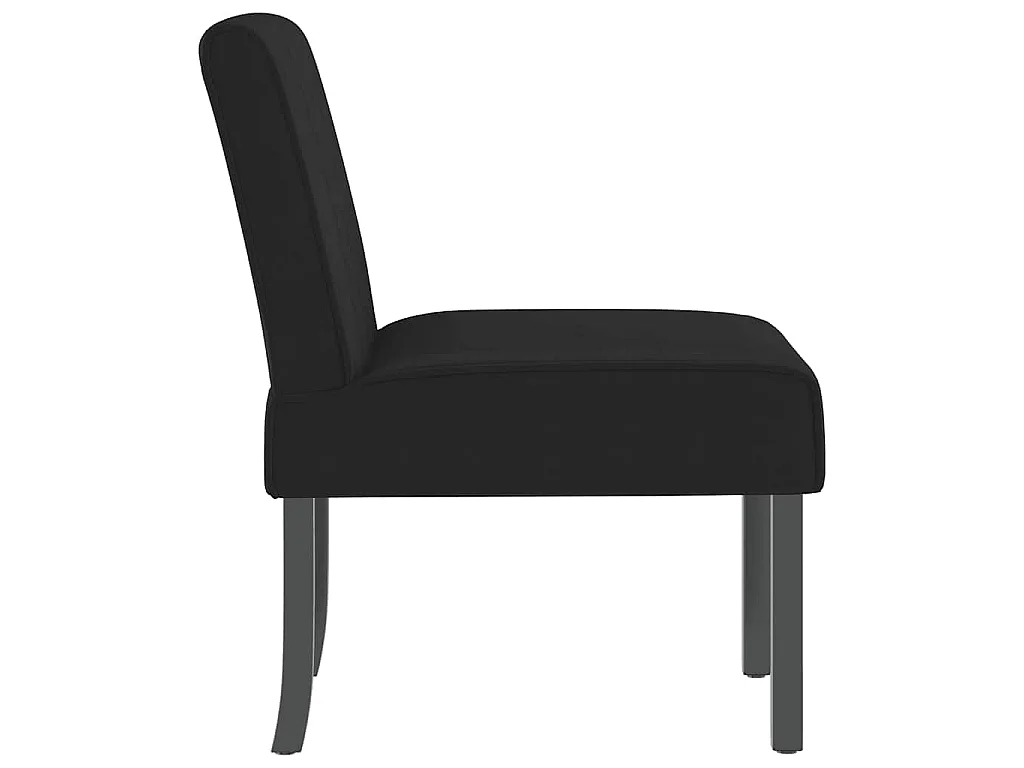 Silla tapizada de terciopelo negro
