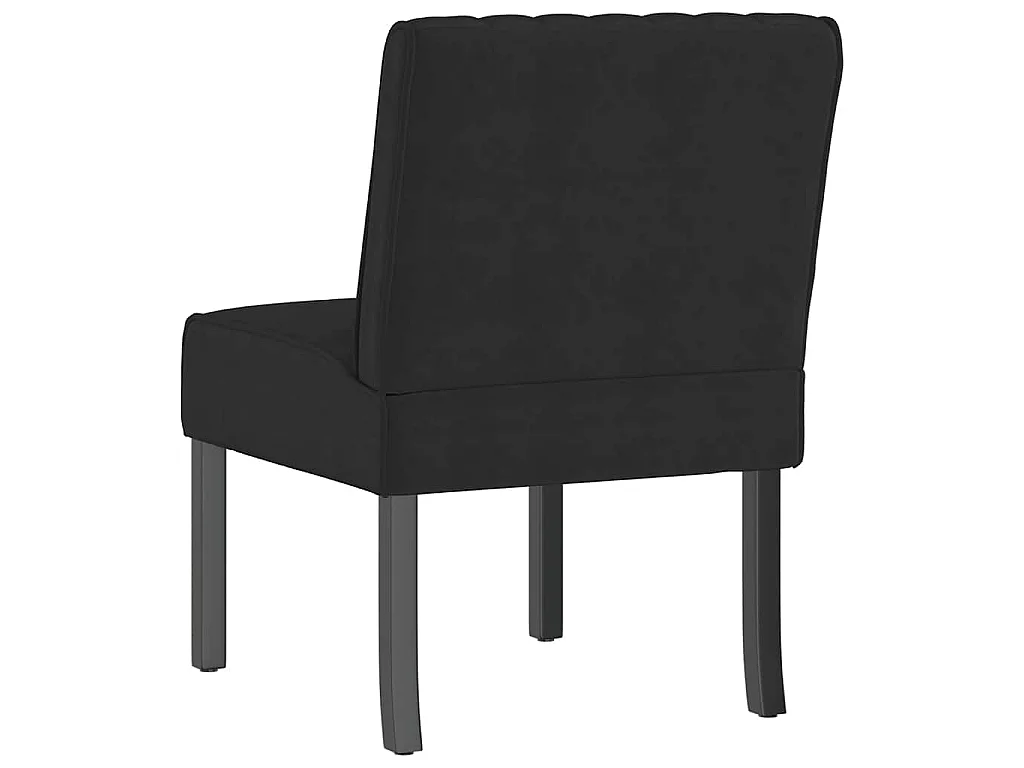 Silla tapizada de terciopelo negro