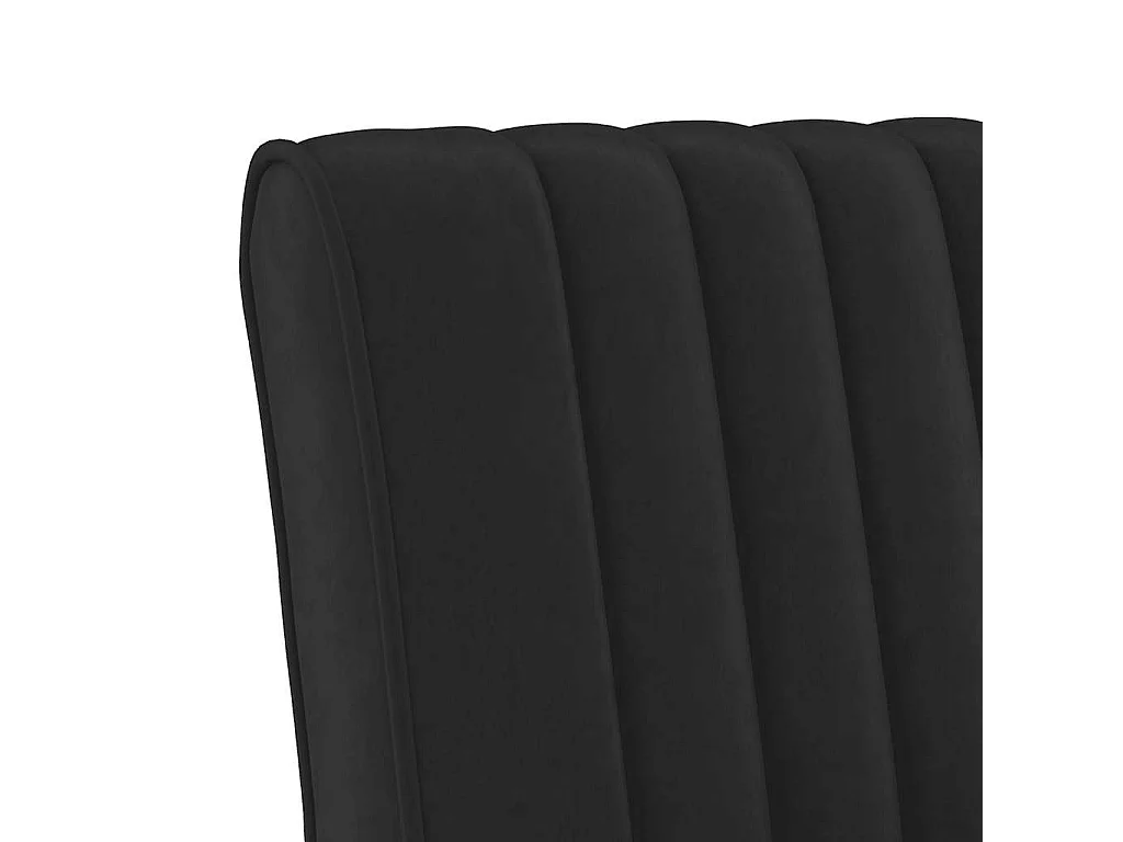 Silla tapizada de terciopelo negro