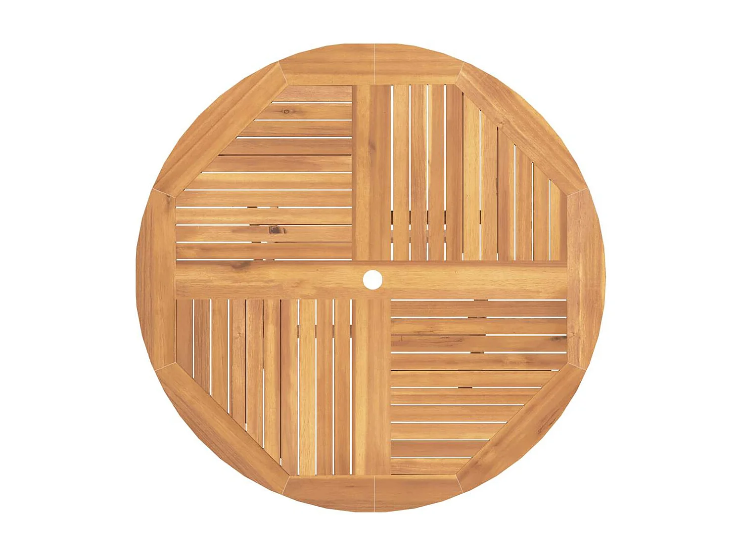 Table pliable de jardin Ø 110x75 cm bois massif de teck