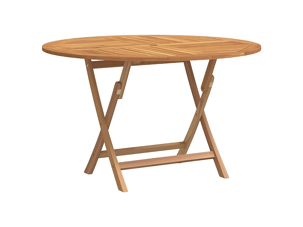 Tuintafel inklapbaar Ø 110x75 cm massief teakhout